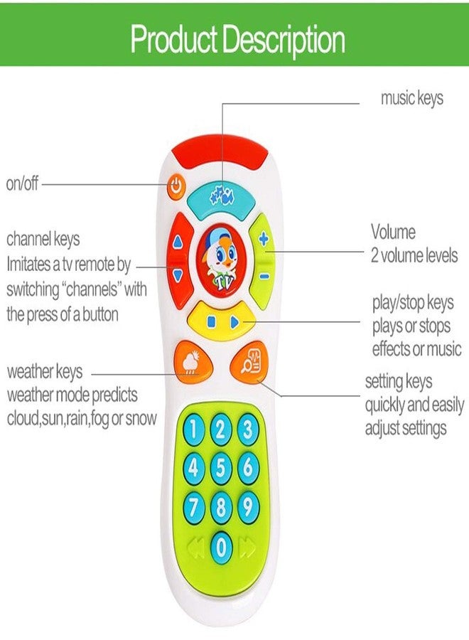 KITMEER Musical Remote Toys for Old Baby Boys Girls Toddler Birthday-6 Month+ - Image 2